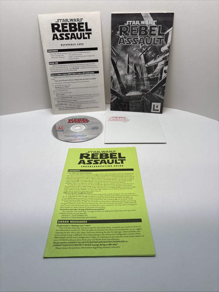 Star Wars Rebel Assault PC 1993 LucasArts CD-ROM Content Only No Box