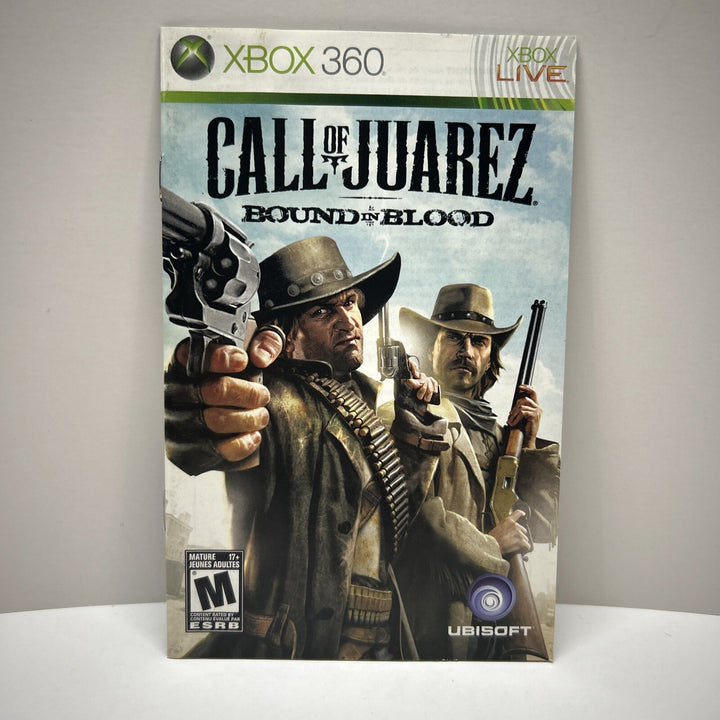 Call of Juarez Bound in Blood Xbox 360 **MANUAL ONLY**
