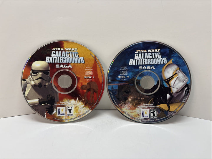 Star Wars: Galactic Battlegrounds 2001 PC – 2‑Disc RTS Set - Discs Only