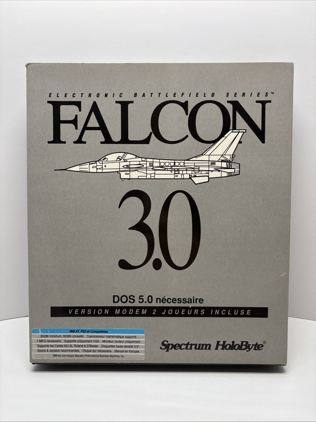 Falcon 3.0 (1991) Spectrum Holobyte DOS PC - 3.5″ Disks - French Français