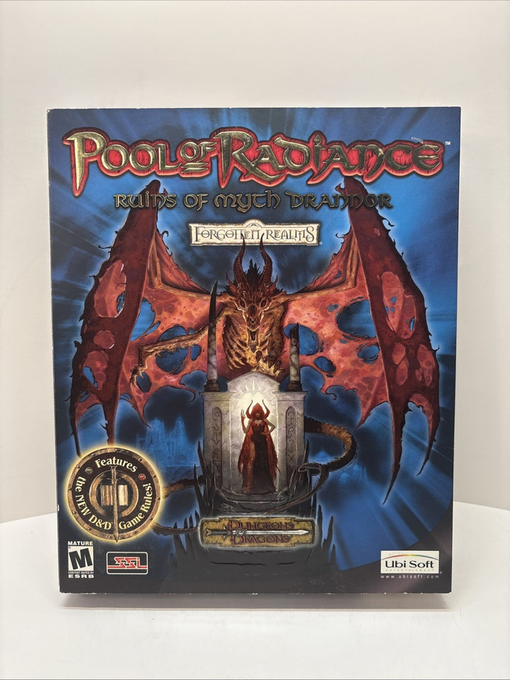 Pool of Radiance: Ruins of Myth Drannor PC Big Box w/ Poster Mint Discs