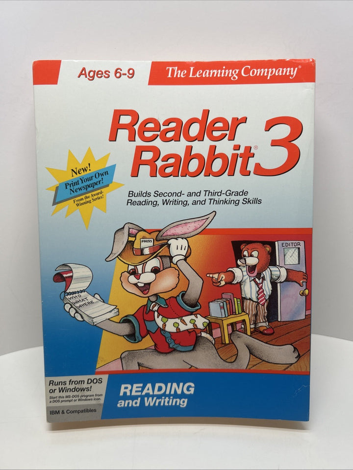 Reader Rabbit 3 (PC, The Learning Company) Big Box Sleeve Only – No Software