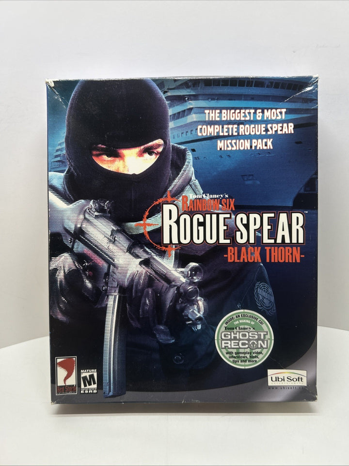 Rainbow Six - Rogue Spear Black Thorn BIG BOX PC Video Game  2001