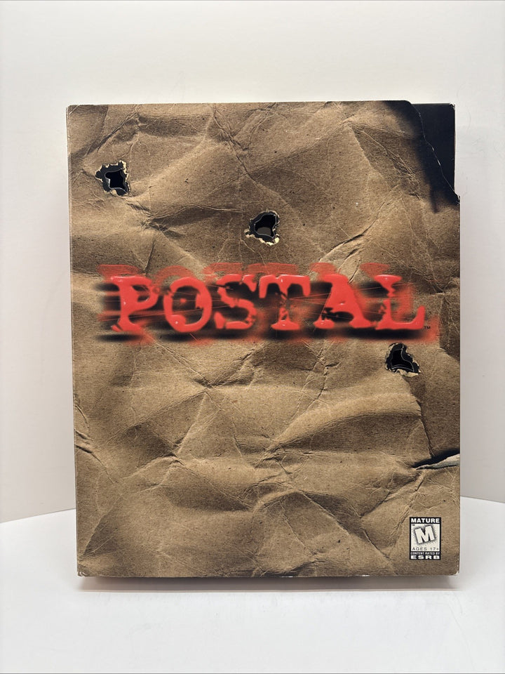 Postal (1997) PC Big Box – Ripcord Games – Complete –Bullet-Hole Die-Cut Edition