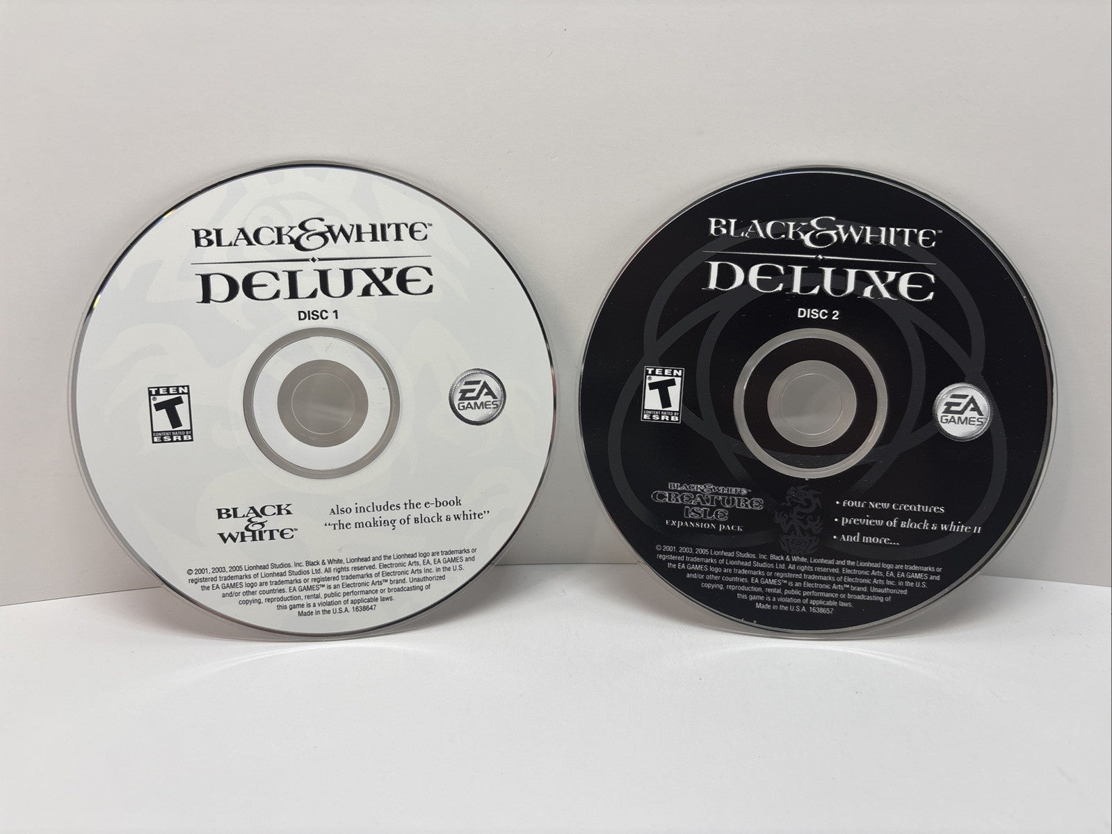 Black & White Deluxe (2002) Includes Creature Isle - Discs Only (2)