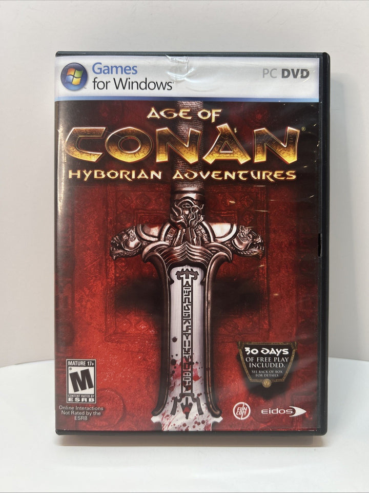 USED Age of Conan - Hyborian Adventures PC Game - Complete With Inserts