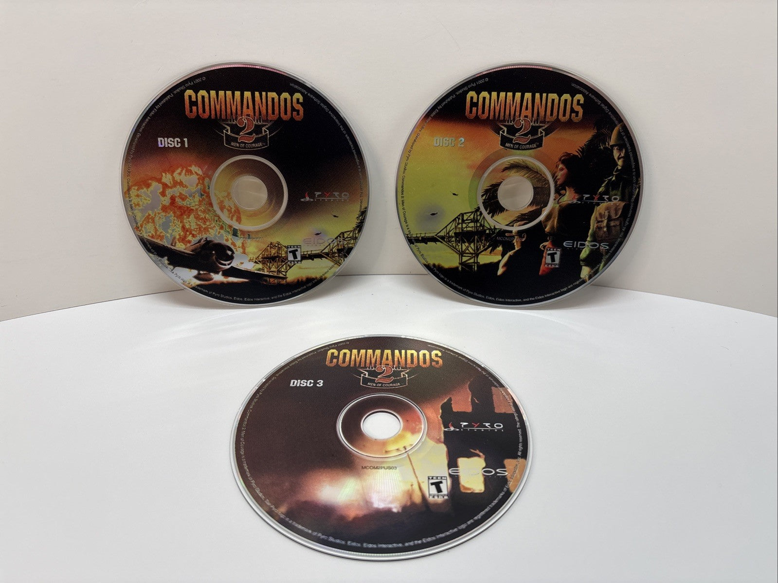 Commandos 2: Men of Courage (PC, 2001) Game Discs Only (3)