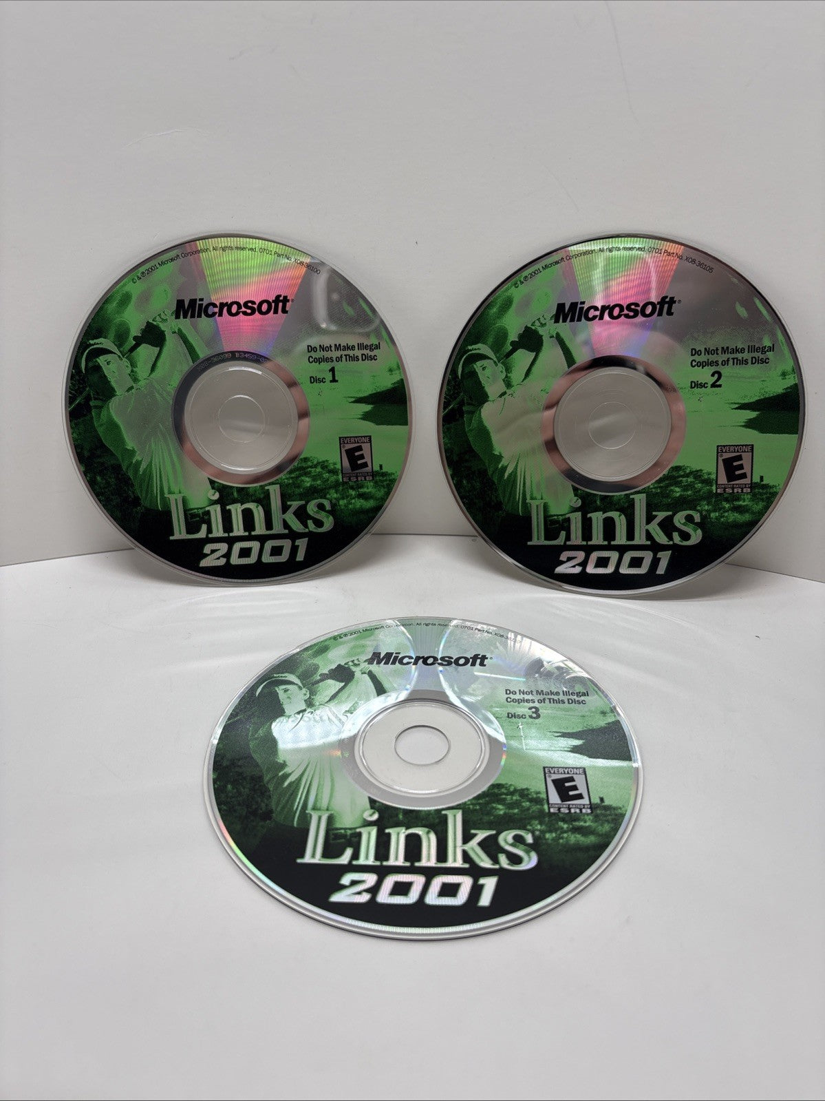 LINKS 2001 PC CD-Rom Windows Microsoft Sport Golf Game 3-Disc Set