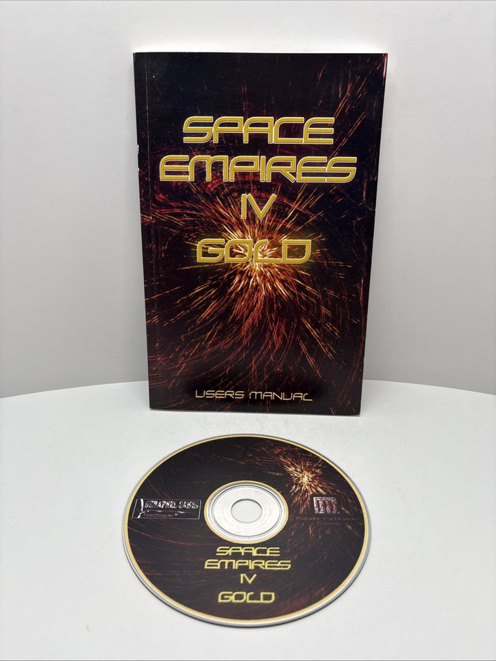 Space Empires IV 4 Gold (2002) Disc & Manual Only PC Windows CD-ROM Shrapnel War