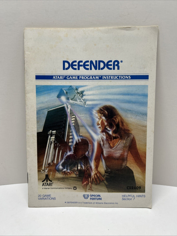 Defender * - Atari 2600 - Instruction Manual ONLY