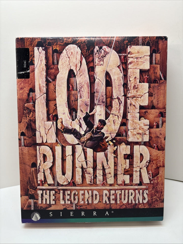 Lode Runner The Legend Returns 3.5” Floppy Disk Sierra 1994 MAC Big Box
