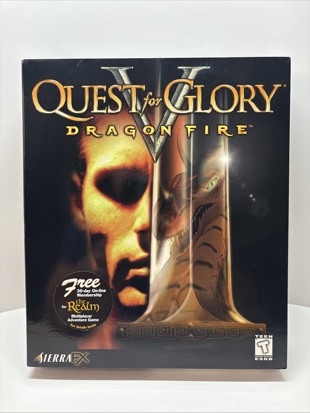 Quest for Glory V: Dragon Fire (PC CD-ROM, 1998) Big Box