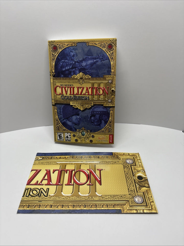 Civilization III 3 Gold Edition Multiplayer 2003 Manual and Keyboard Sheet