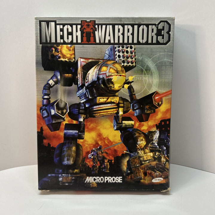 Mech Warrior 3, Big Box PC, 1993, Damaged Box With Manuals - No Game - French