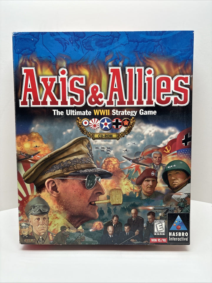 Axis & Allies (PC, 1998) Big Box WWII Strategy Game - Damaged & No Manual