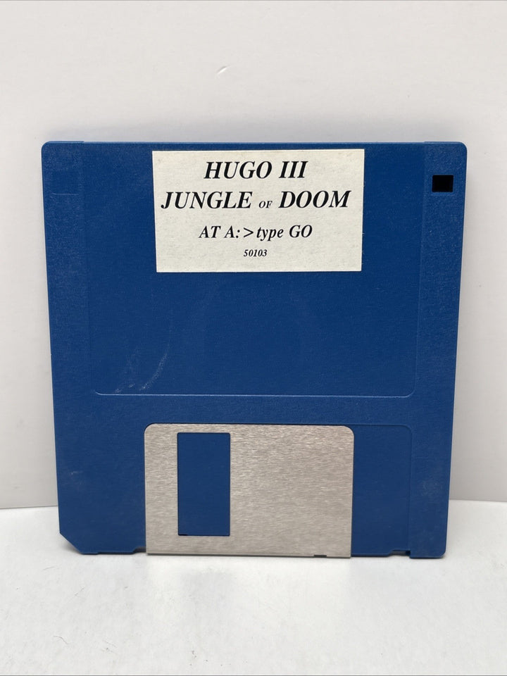Hugo III Jungle of Doom DOS PC Game 3.5” Floppy Disk Vintage IBM