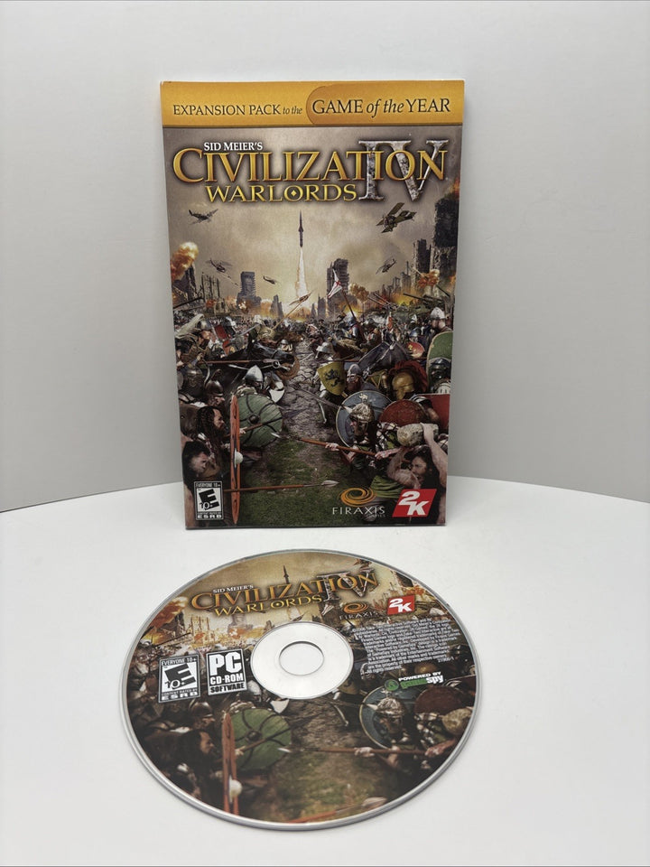 Sid Meier's Civilization IV: Warlords (PC, 2006) Disc And Manual Only