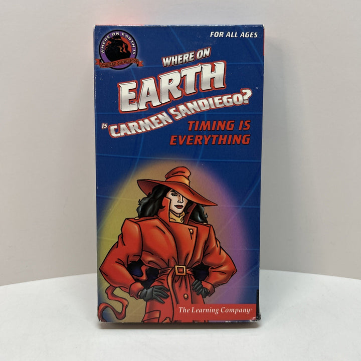 Carmen Sandiego Where on Earth Timing Is Everything (VHS, 2001 Learning Company)