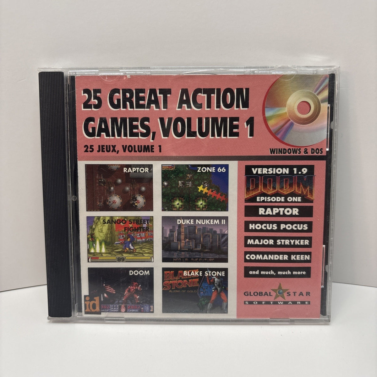 25 Great Action Games, Volume 1 (CD) Featuring Doom, Raptor, Hocus Pocus, Keen