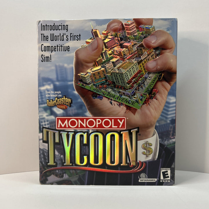 Monopoly Tycoon Windows PC CD-Rom Big Box Computer Game 2001 Tycoon Strategy