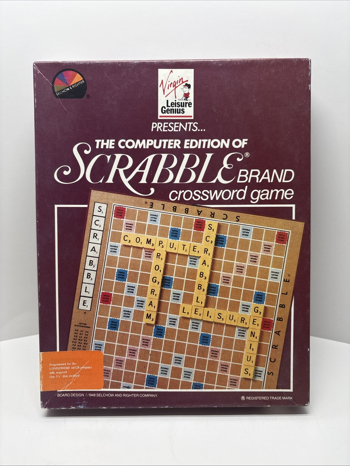 Scrabble (1989) Crossword Game For Commodore 64, C64 on 5.25" disk