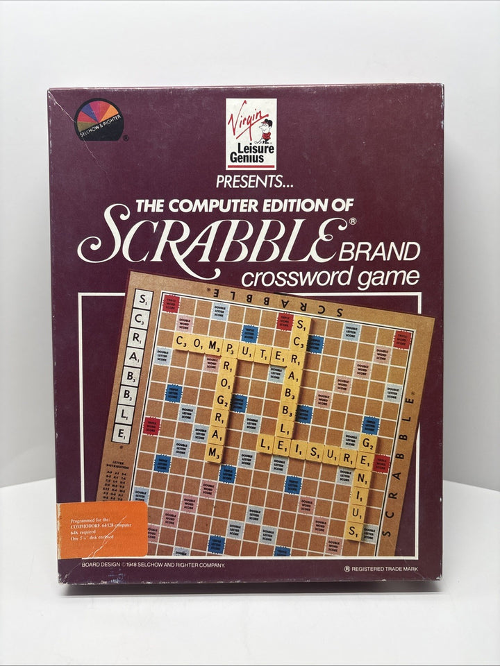 Scrabble (1989) Crossword Game For Commodore 64, C64 on 5.25" disk