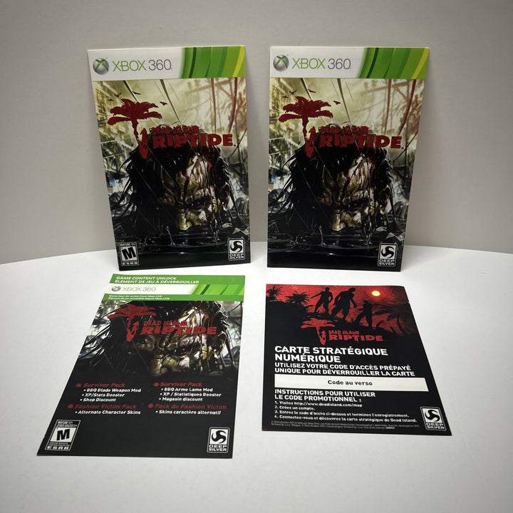 DEAD ISLAND RIPTIDE - XBOX 360 - INSTRUCTION MANUAL And Inserts ONLY