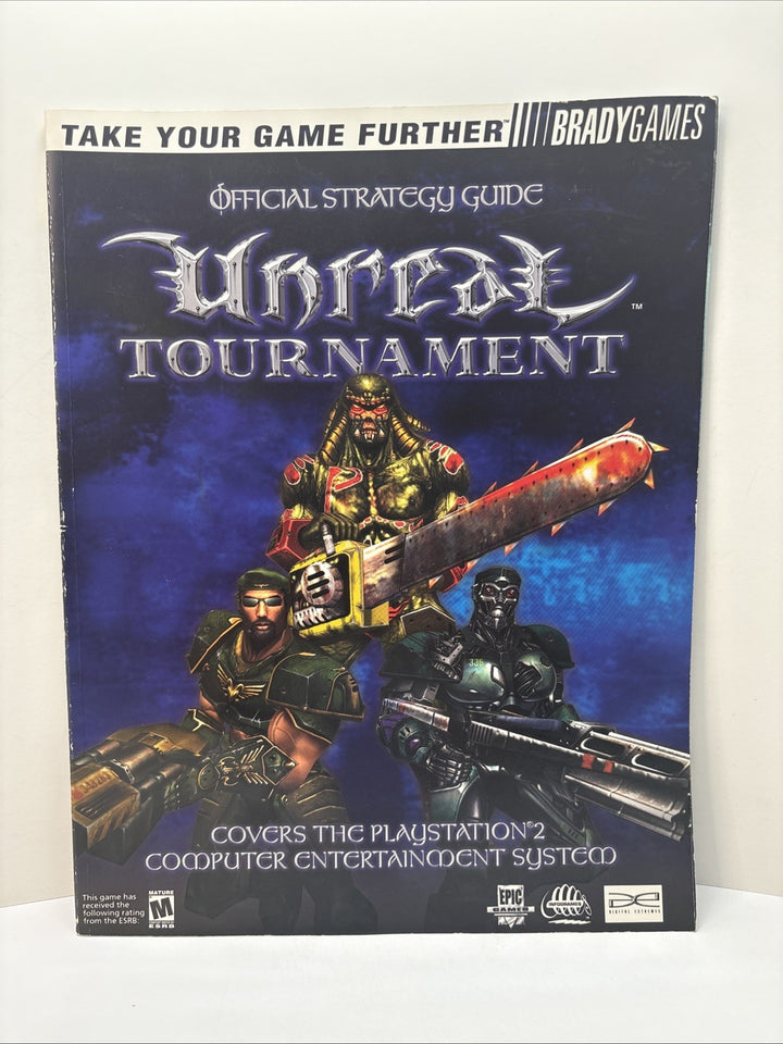 Unreal Tournament Strategy Guide Brady Games Paperback PS2 Rare Issue