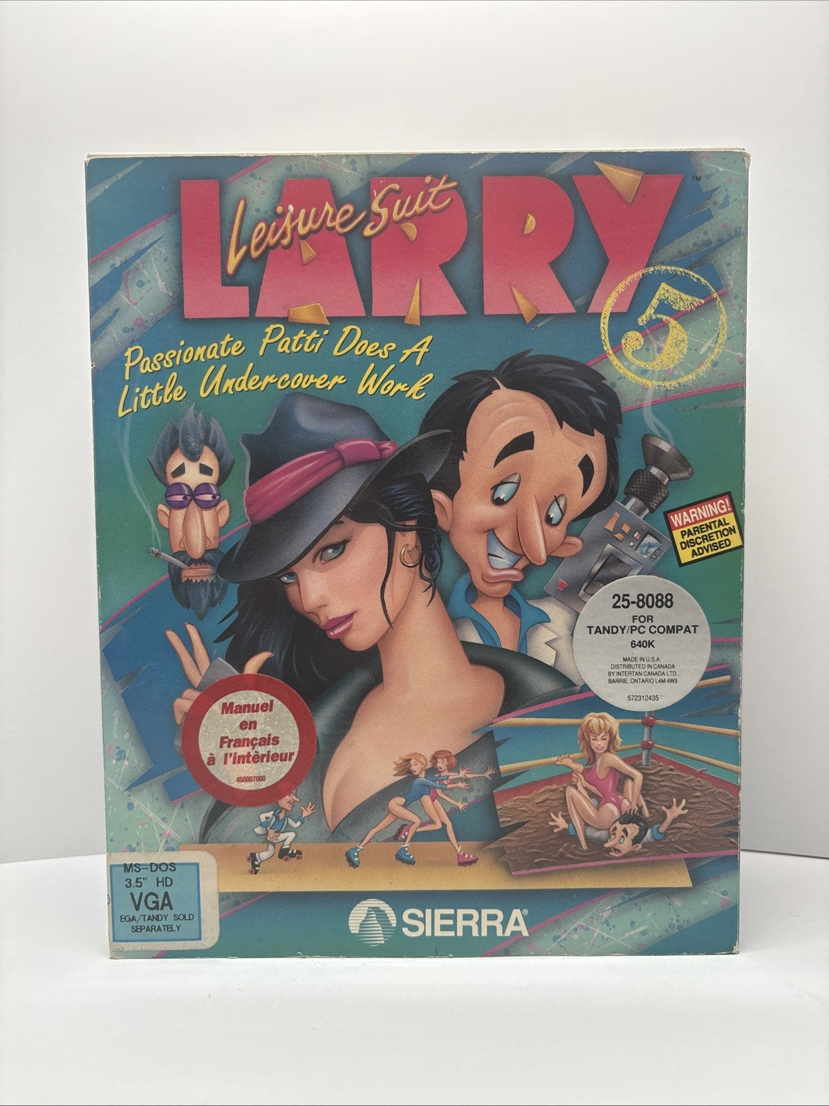 Leisure Suit Larry 5 PC Big Box Complete 3.5” VGA Sierra - French Français
