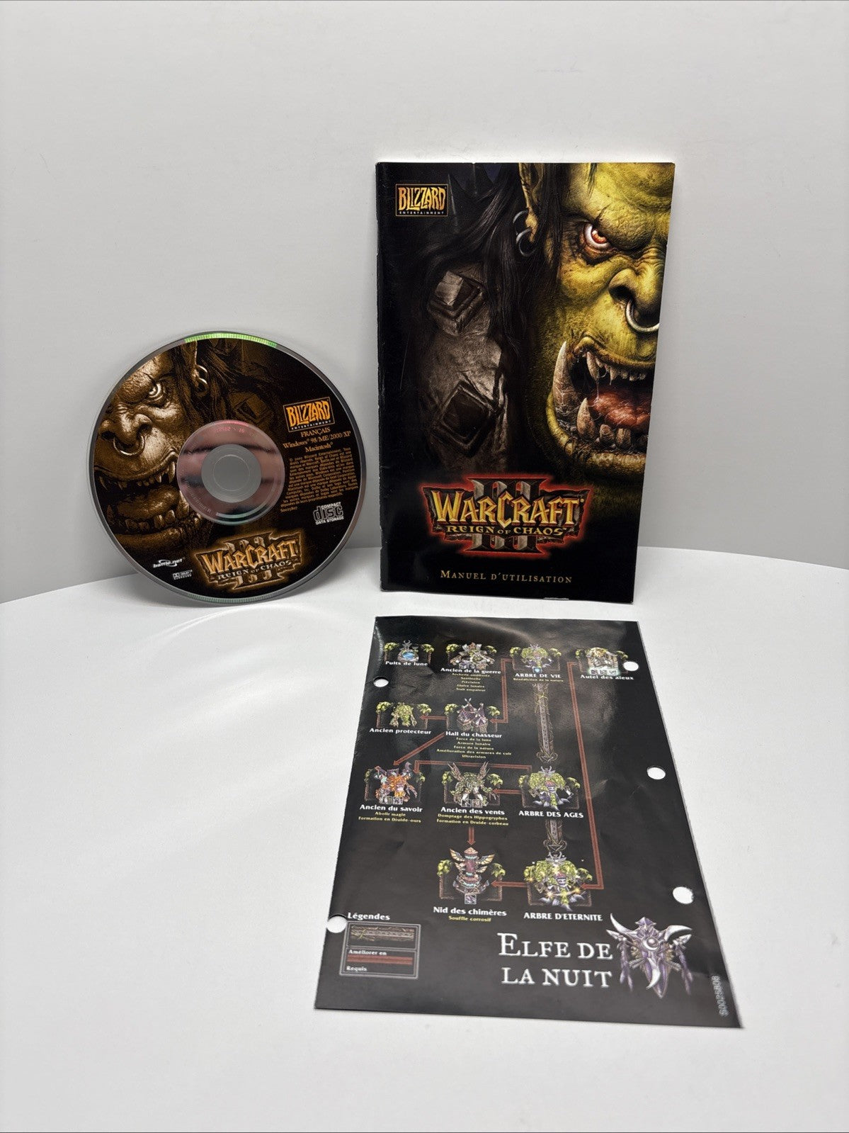 Warcraft III 3 Reign of Chaos PC CD-ROM - French Français
