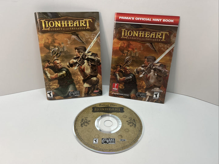 Lionheart Legacy Of The Crusader PC CD ROM - Manual +Guide +Bonus Disc - NO GAME