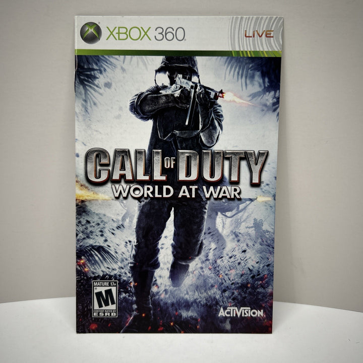 Call of Duty World At War Xbox 360 MANUAL ONLY Authentic