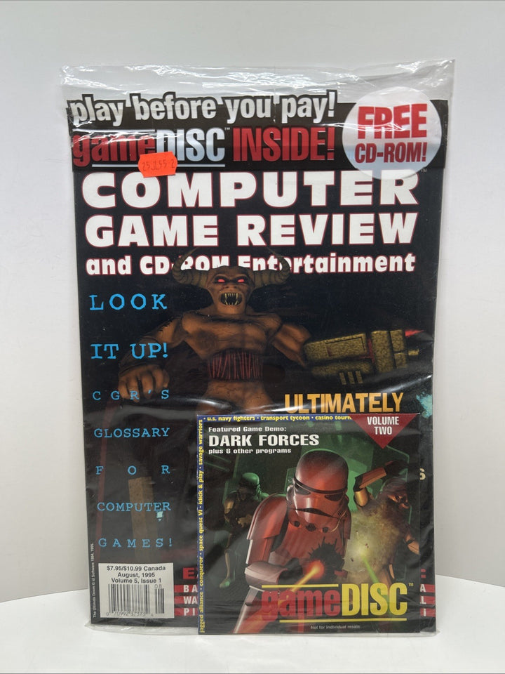 Computer Game Review Magazine Ultimately Doomed! August 1995 Vol. 5 I #1 -Sealed