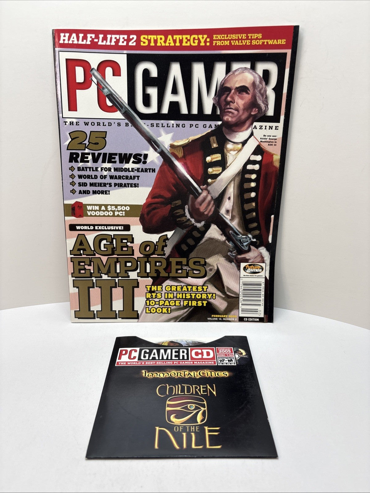 PC Gamer Magazine February 2005 #133 Age of Empires III Cover + Demo Disc