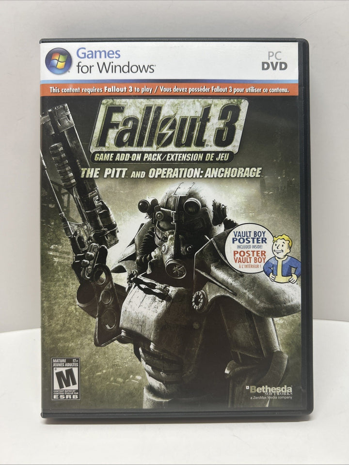 Fallout 3: The Pitt And Operation Anchorage Expansion Game Add-On Pack (PC 2009)