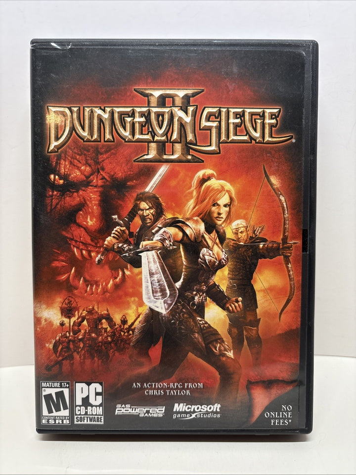 Dungeon Siege II (PC CD-ROM, 2005) 4 Discs with Case Manual Code Game