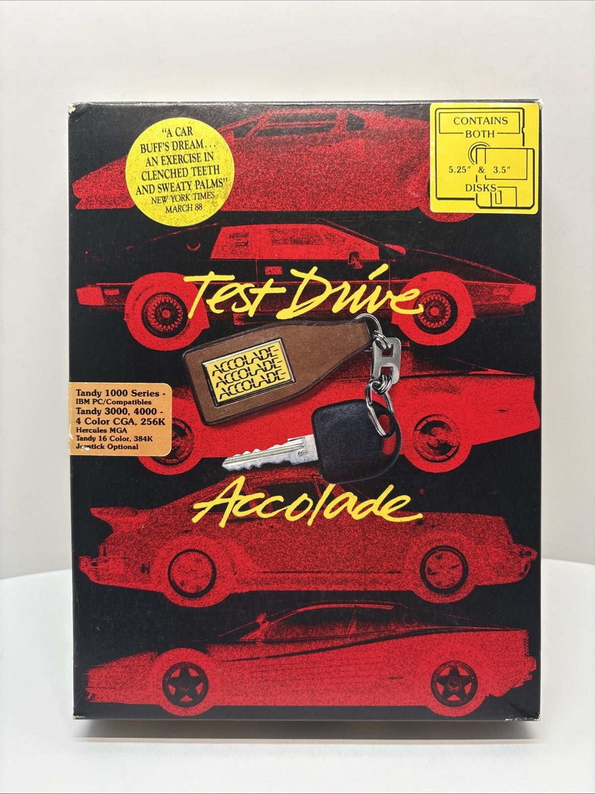 Test Drive (1987 ) Accolade For Tandy IBM PC - Big Box - 5.25” & 3.5”
