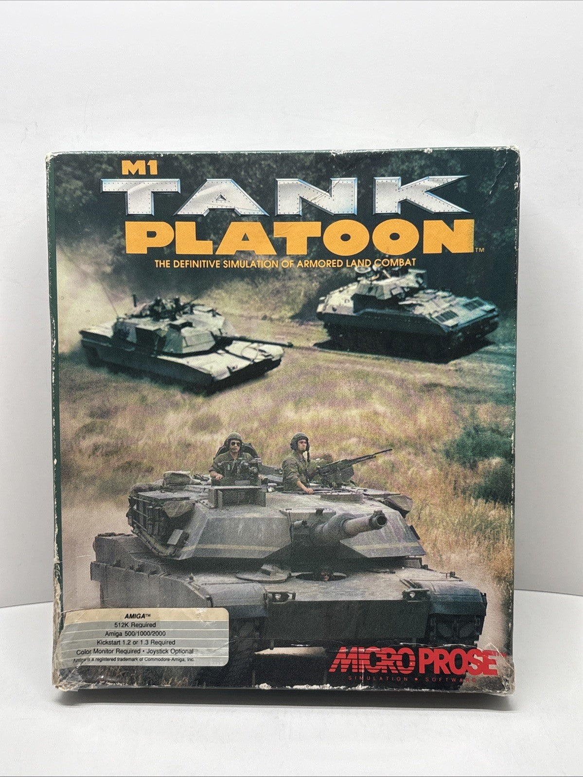 M1 Tank Platoon (1989) Amiga Big Box Complete CIB - MicroProse