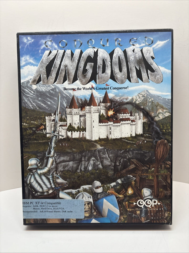 Conquered Kingdoms (1992) IBM PC Big Box – Complete CIB – Fantasy Strategy Game