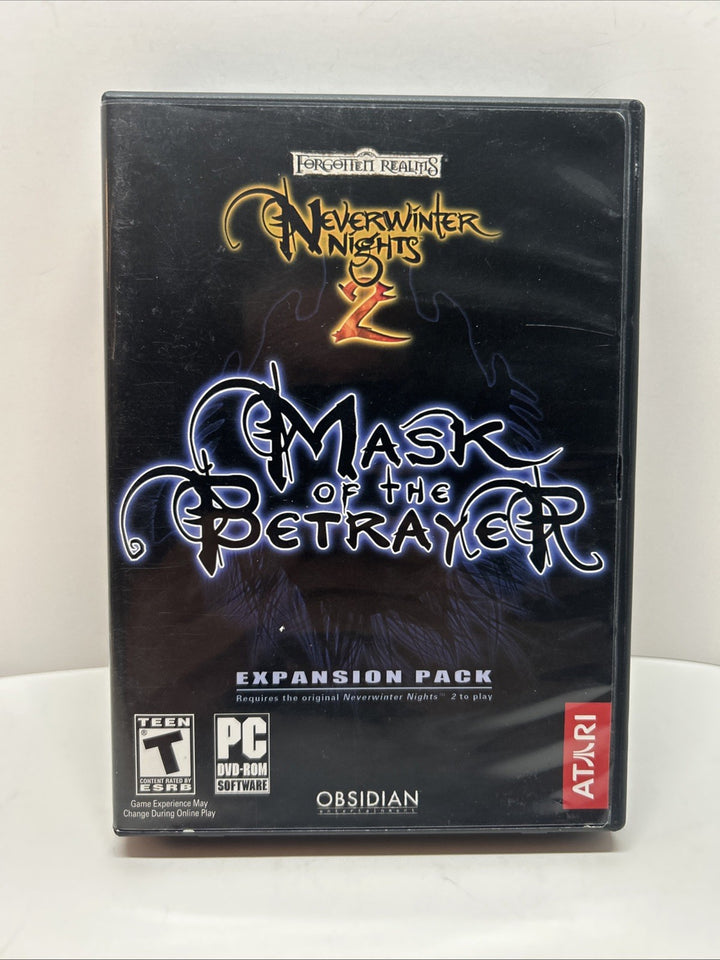 Neverwinter Nights 2: Mask of The Betrayer Expansion (PC, 2007) CIB Complete