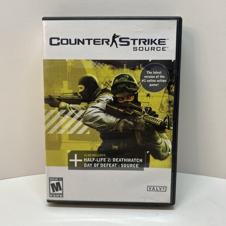 Counter-Strike Source PC CD rom Game 2005 With Case 4 Discs + Quick Reference