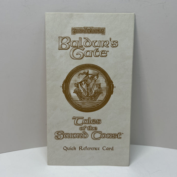 Baldurs Gate: Tales Of The Sword Coast - Quick Reference Card Only For PC Game