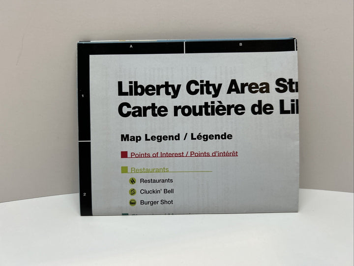 Grand Theft Auto IV Liberty City PS3 Subway / World Map Poster - French/English