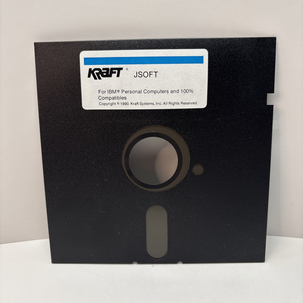 Kraft Jsoft (1990) IBM, 5.25” Floppy Disk, Vintage