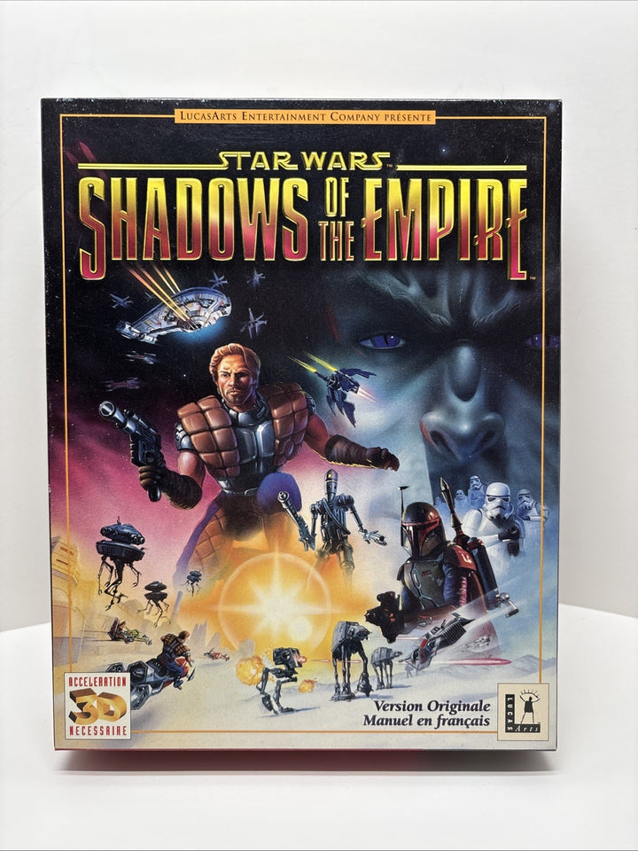 Star Wars: Shadows of the Empire (PC, 1997) Big Box - French Français