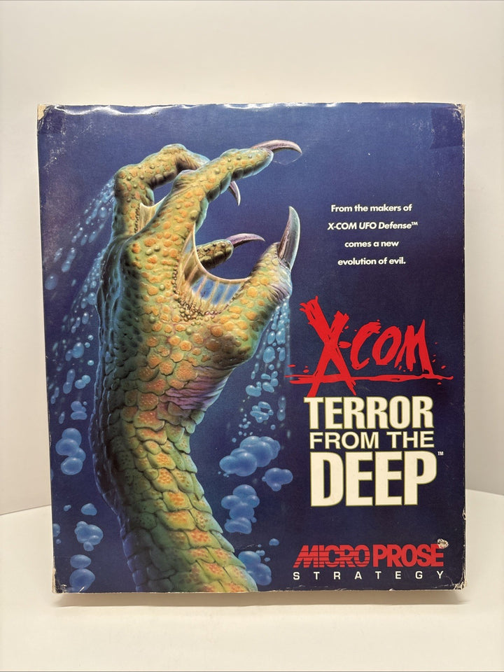 X-COM Terror From the Deep PC Big Box MicroProse Complete w Manual & Inserts
