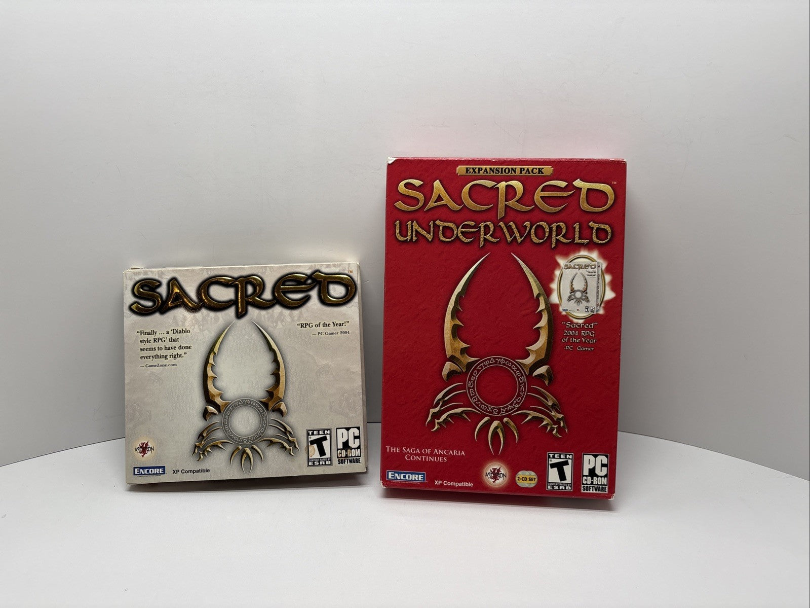Sacred (2004) + Underworld Expansion (2005) - PC CD-ROM