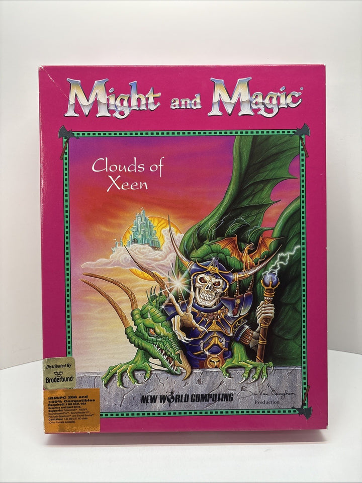 Might and Magic IV Clouds of Xeen (1992) Big Box PC Game - Complete With Map