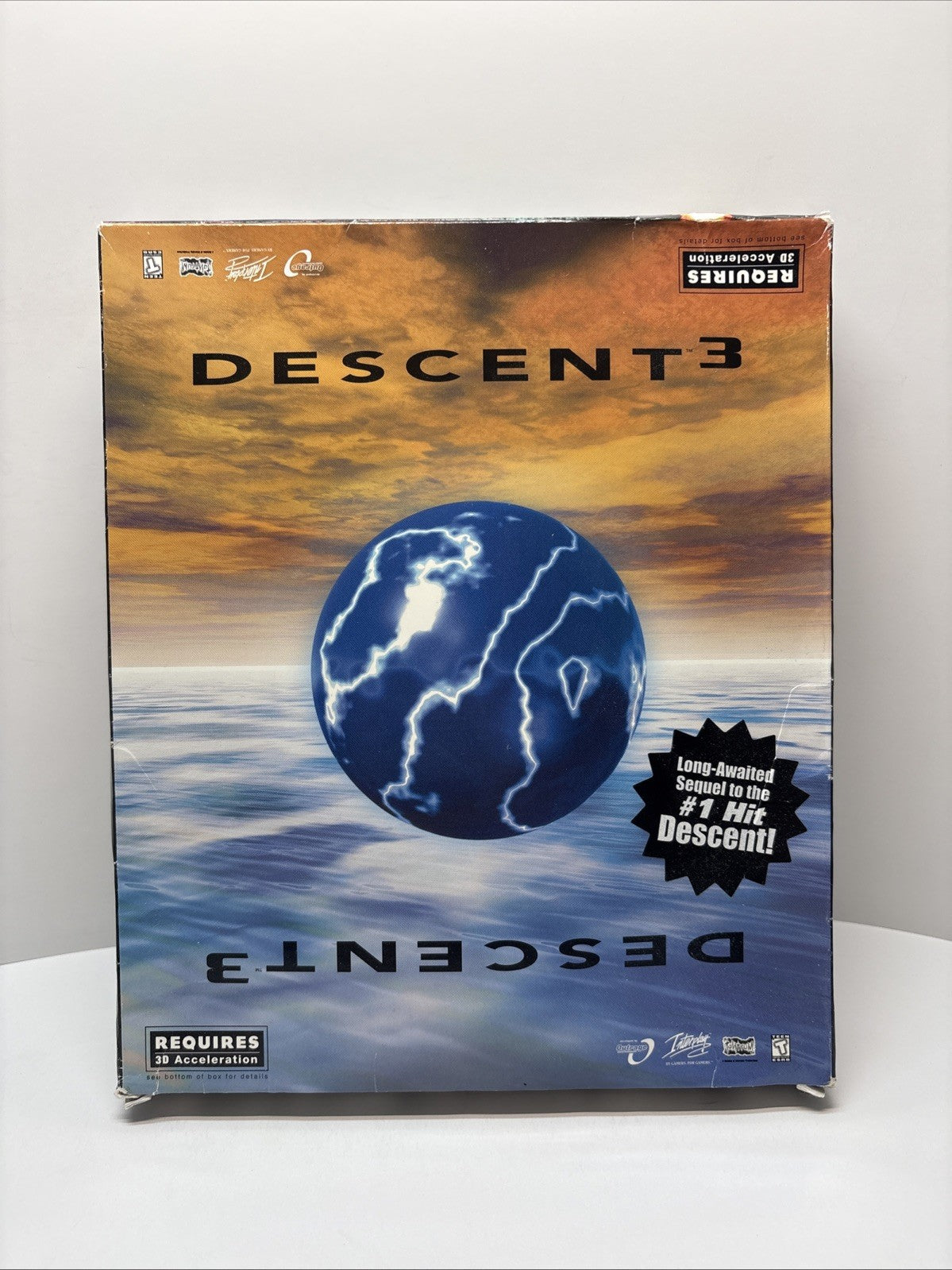 Descent 3 PC CD-ROM Game Interplay Windows 1999 - Damaged Big Box See Pictures