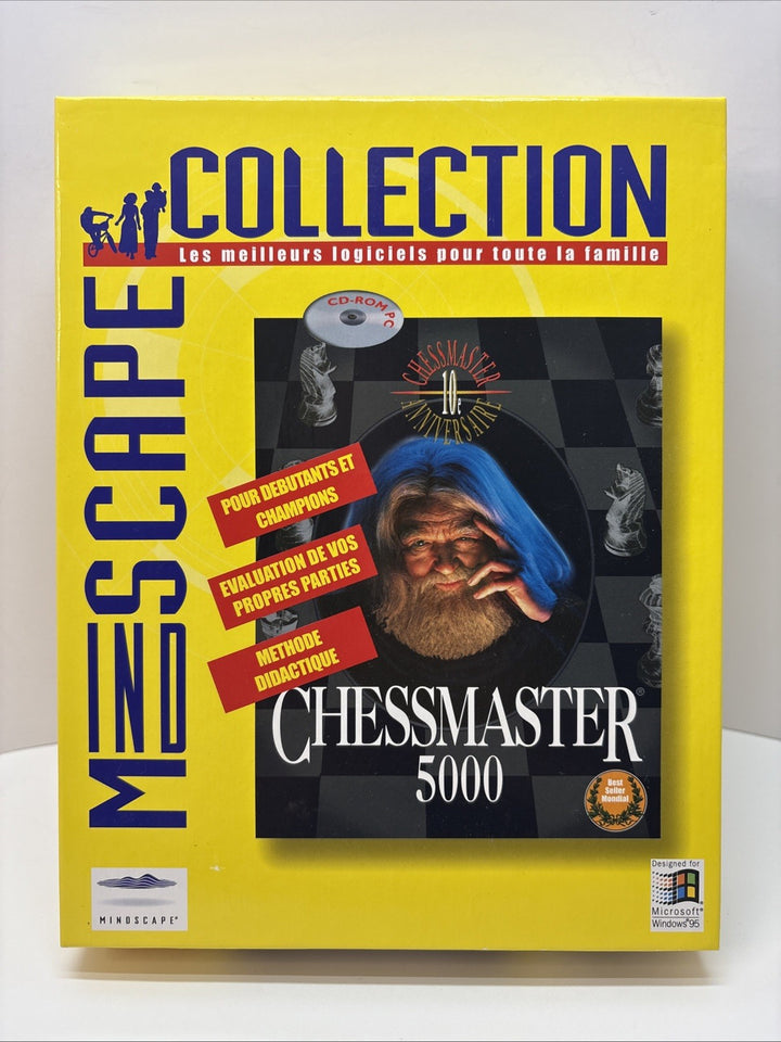 Chessmaster 5000 (1996) CD-ROM PC Game In Big Box - French - Mindscape